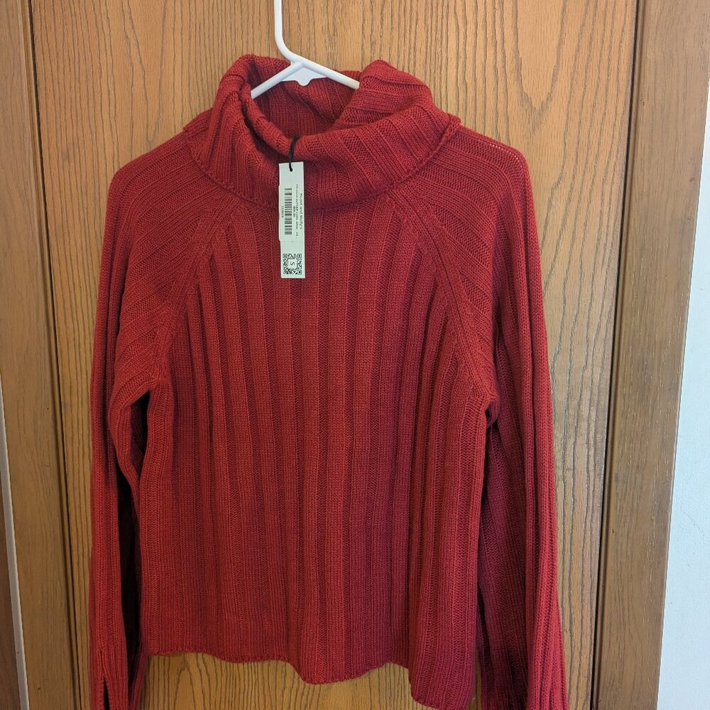 Sanctuary Sweater Ribbed Cowl‎ Neck Flare Sleeve Red- Women's Size XS-NWT